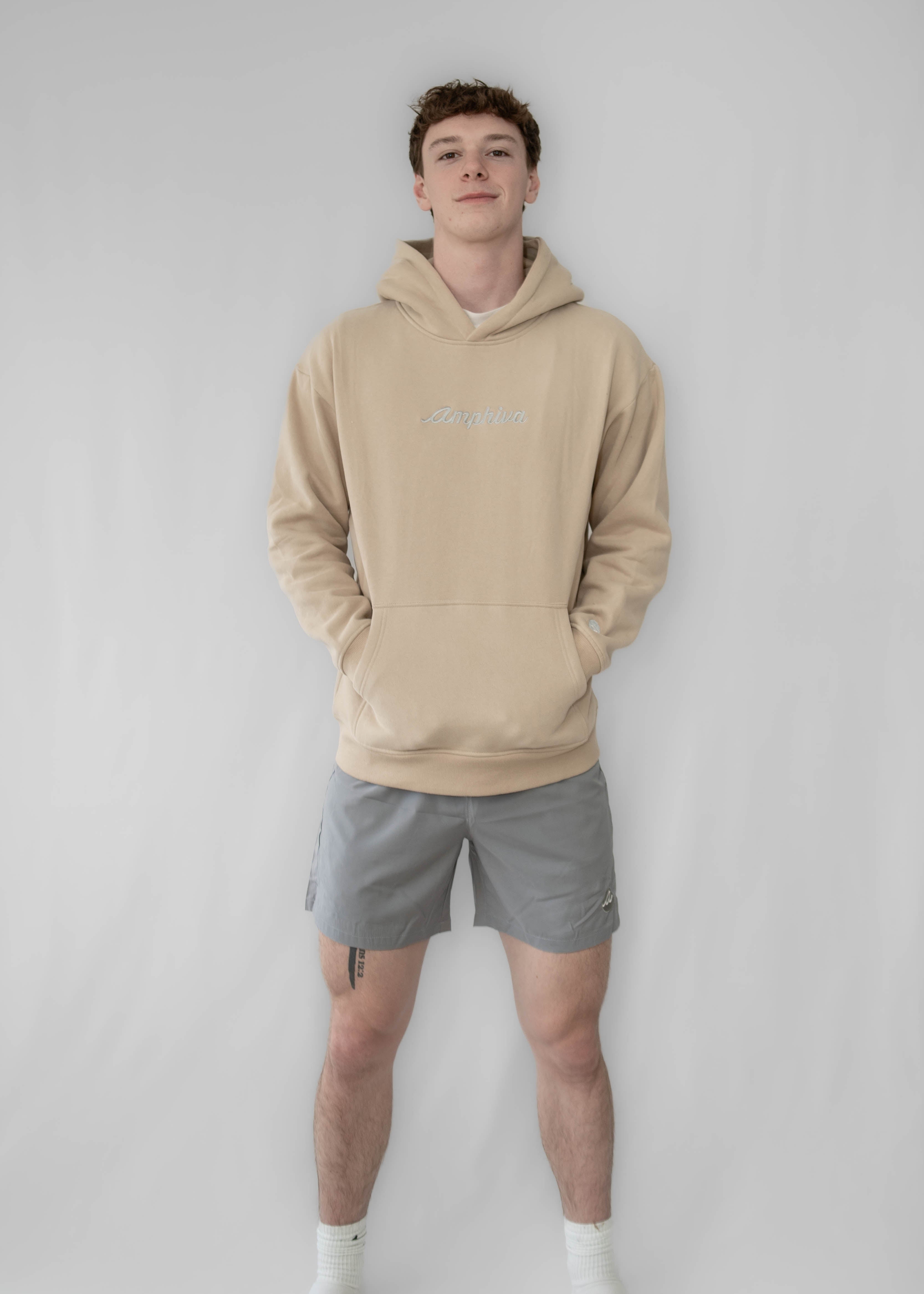 Metallic Effect Logo Print Oversized Hoodie – EVISU